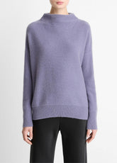 Plush Cashmere Funnel-Neck Sweater in Turtleneck - MAUVE IRIS