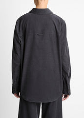 Cotton Corduroy Oversized Shirt in Long Sleeve - GRAPHITE