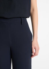 Crepe Tapered Pull-On Pant in Trousers - COASTAL BLUE