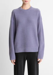 Plush Cashmere Crew Neck Sweater in Crew Neck - MAUVE IRIS