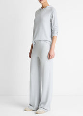 Cozy Wide-Leg Pant in Wide Leg - HEATHER PALE GREY