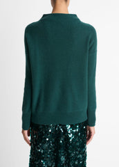 Plush Cashmere Funnel-Neck Sweater in Turtleneck - JUNIPER