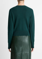 Satin-Trim Wool & Cashmere-Blend Cardigan in Cardigans - JUNIPER