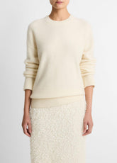 Plush Cashmere Crew Neck Sweater in Crew Neck - OFF WHITE