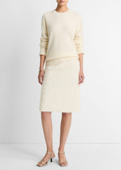 Plush Cashmere Crew Neck Sweater in Crew Neck - OFF WHITE