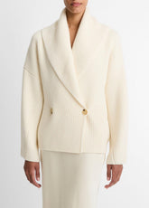 Wool-Blend Draped Sweater Coat in Sweaters - OFF WHITE