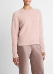Brushed Alpaca-Blend Crew Neck Sweater in Crew Neck - BEET ROOT