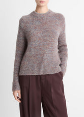 Marled Crew Neck Sweater in Crew Neck - COGNAC COMBO