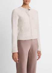 Plush Cashmere Shrunken Cardigan in Cardigans - MARBLE