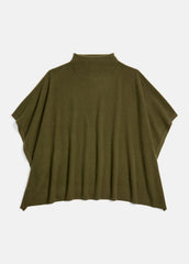 Merino Wool-Cashmere Funnel-Neck Poncho in Accessories - HERBA