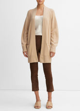 Cashmere Open-Front Cardigan in Cardigans - CAMEL