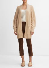 Cashmere Open-Front Cardigan in Cardigans - CAMEL