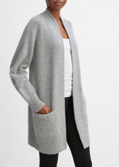 Cashmere Open-Front Cardigan in Cardigans - MEDIUM HEATHER GREY