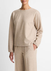 Italian Wool-Blend Lounge Pullover in Sweatshirts & Hoodies - HEATHER MARZIPAN