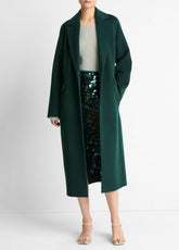 Wool-Blend Single-Breasted Coat in Coats - JUNIPER