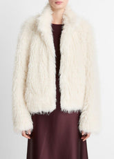Shaggy Faux-Fur Jacket in Jackets - LIGHT CREAM