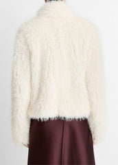 Shaggy Faux-Fur Jacket in Jackets - LIGHT CREAM