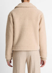 Collared Sherpa Jacket in Jackets - MARZIPAN