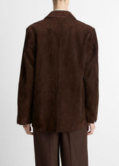 Suede Blazer in Blazers - CHOCOLATE