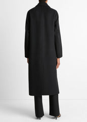 Wool-Blend Single-Breasted Coat in Coats - BLACK