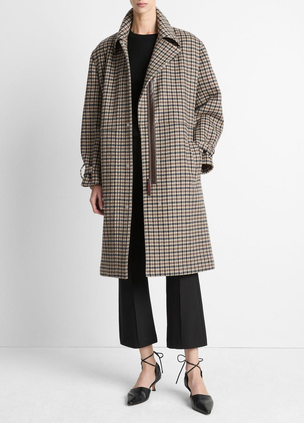 Plaid Car Coat in Coats - MULTI CHECK