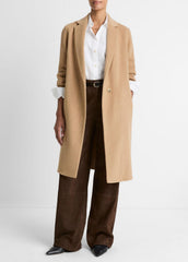 Classic Wool-Blend Straight Coat in Coats - CAMELLO
