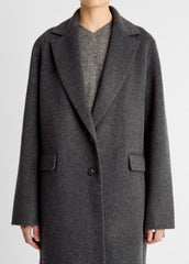 Wool-Blend Single-Breasted Coat in Coats - CHARCOAL