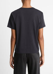 Pima Cotton Crew Neck T-Shirt in Short Sleeve - COASTAL BLUE