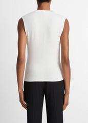 Jersey Draped Cowl-Neck Top in Tank Tops - GESSO
