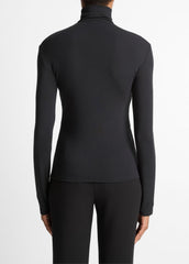 Essential Long-Sleeve Turtleneck Top in Long Sleeve - BLACK