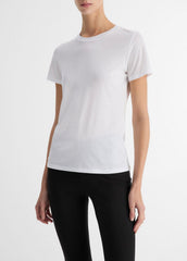 Essential Pima Cotton Crew Neck T-Shirt in Short Sleeve - OPTIC WHITE