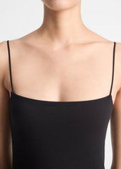 Pima Cotton Camisole in Tank Tops - BLACK