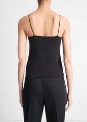 Pima Cotton Camisole in Tank Tops - BLACK
