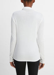 Essential Long Sleeve Turtleneck in Long Sleeve - OPTIC WHITE