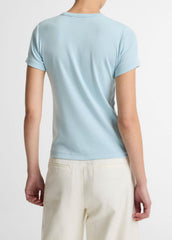 Pima Cotton-Blend '90s Shrunken T-Shirt in Short Sleeve - CLEARWATER