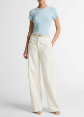 Pima Cotton-Blend '90s Shrunken T-Shirt in Short Sleeve - CLEARWATER