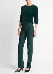 Cotton-Blend Slim Cigarette Pant in Trousers - JUNIPER