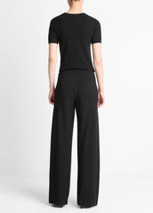 Colette High-Rise Crepe Bias Pant in Trousers - BLACK