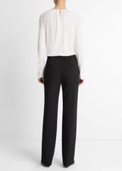 Mid-Rise Tailored Flare Pant in Trousers - BLACK