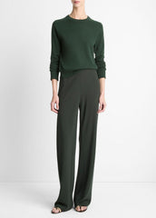 Colette High-Rise Crepe Bias Pant in Trousers - VERDE