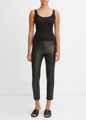 Leather Legging in Leggings - BLACK