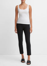 Women's Stitch Front Seam Ponte Legging - BLACK
