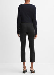 Stretch Suede Split Hem Crop Legging in Leggings - COASTAL BLUE