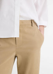 Avery Mid-Rise Italian Stretch-Cotton Chino Pant in Trousers - DESERT