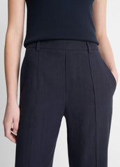 Grace Mid-Rise Linen-Blend Pull-On Pant in Trousers - COASTAL BLUE
