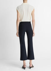 Niki Mid-Rise Pintuck Crop Flare Pant in Pants - COASTAL BLUE