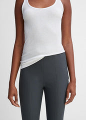 Women's Stitch Front Seam Ponte Legging - DARK GREY