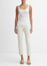 Women's Stitch Front Seam Ponte Legging - GESSO