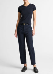 Avery Mid-Rise Italian Stretch-Cotton Chino Pant in Trousers - COASTAL BLUE