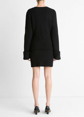 Double-Face Wool & Cashmere-Blend Mini Skirt in Skirts - BLACK
